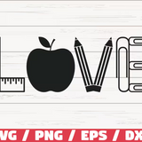 Teacher SVG / Love Teacher SVG / Cut File / Cricut / Commercial use / Silhouette / DXF file / Teacher Shirt / School Svg / Teacher Gift